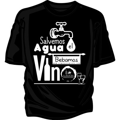 Camiseta "Salvemos el agua, bebamos Vino"