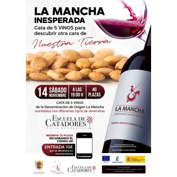 Cata vino con almendras 14 de noviembre 19:00 - Escuela de catadores - Campo de Criptana